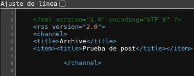 Ruta /archive con nuevo post